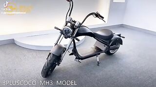 2022 New 3000w 45km/h Chopper EEC COC Fat Tire Electric Citycoco Scooter Motorcycle MH3