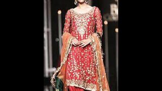 Red fancy dress designs for 2023, Pakistani wedding fashion,