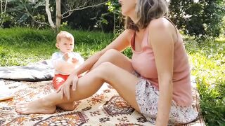mom and baby