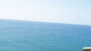 View on the top of the Cruise ship