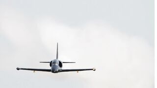 Military jet Aircraft L-39 Landing