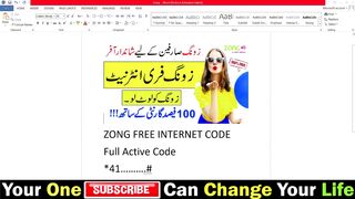 Zong Free Internet Code