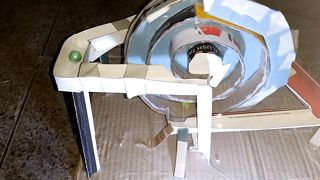 How to make spiral MarbleMachine-cardboard toy art and craft
