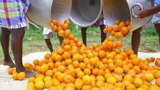 ORANGE JUICE _ Huge Orange Juice Making _ Orange Recipes _ Cooking Kesari Dessert Recipe in Village