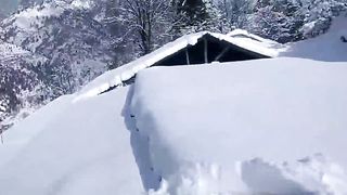 Snow falls  in village  house floor how to remove  snow from  floor