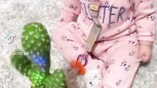 Cute Baby Fun with Plant ????|John92