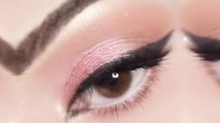 Eye makeup.