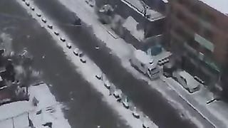 Snowfall Drone Footage