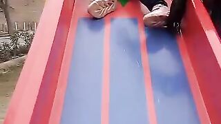 Izza playing in park