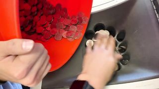 DEPOSITING THOUSANDS OF QUARTERS INTO CASH!!! | JOYSTICK