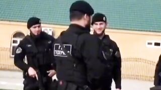 The Chechen is dancing.