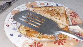 Cheese Egg Toast Breakfast Recipe | One Pan Egg Toast Omelette Sandwich |Kitchen with Mudassar
