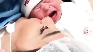 born baby crying viral