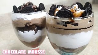 How To Make Chocolate Mousse Cups Recipe At Home _ Eggless Without Oven Cake _ (HOT PLATTER)