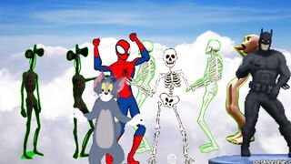 Siren Head Skeleton Spiderman Batman Super Heros Tom Coffin Dance #Coffindance