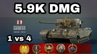 1 vs 4 КОЛОБАНОВ / ХИМЕРА wot blitz