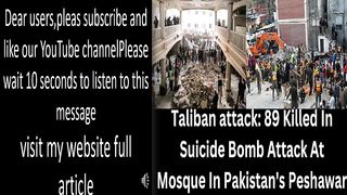 Taliban attack: 89 Killed In Suicide Bomb Attack At Mosque In Pakistan's Peshawar