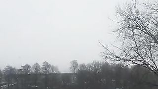 Snow falling