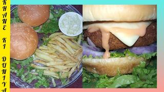 Easy & Quick Recipe|Home Made Chicken Burger Patty by Khane Ki Duniya Urdu-Hindi K•K•D