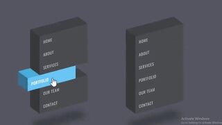 css isometric menu hover effects