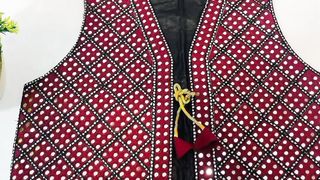 Traditional mirror aari work women waist coat