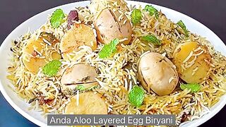 Aloo Anda biryani recipe| eggs rise| eggs biryani recipe