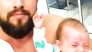 Hahaha Father and kids funny carrying video please watching