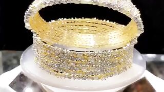 Beautiful silver and golden beaded bangles,latest ladies accessories.