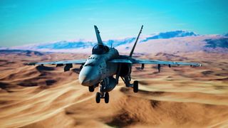 American Military Plane Over The Desert