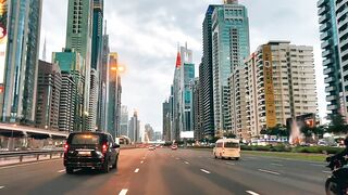 Dubai night driving good looking