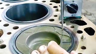 measuring piston and block surface