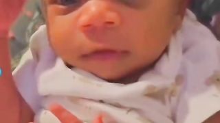 Baby funny reaction