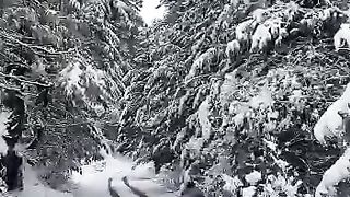 Snow falling in Naran kaghan murree