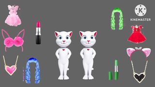 Billu dress,Taj,lipstick,frock,hair,Necklace and more!! Best cat funny comedy video