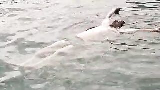 Swimming at upper kachura lake