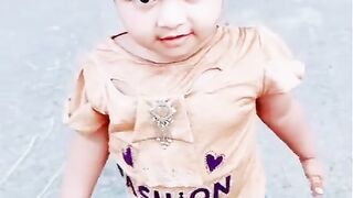 Cute baby walking