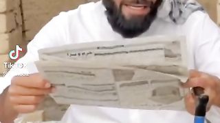 Funny video of reading newspaper