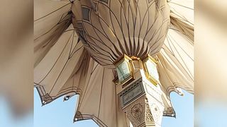Beautiful umbrella scene in Masjid nabvi