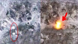 Russian troops being targeted by Ukrainian quadcopter drones