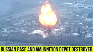 Ukrainian artillery destroy Russian military base