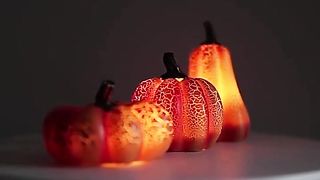 New Halloween Pumpkin Lantern Simulation Pumpkin LED Candle Lamp Resin Luminous Pumpkin