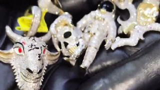 Diamonds Skull, Bull Head, Astronaut Pendants by Ijaz Jewelers