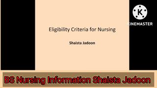 BS Nursing Admission Criteria