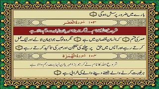 103 Surah Al-Asr Only Urdu Translation