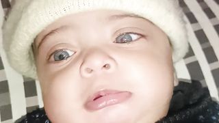 Cute baby gray eyes