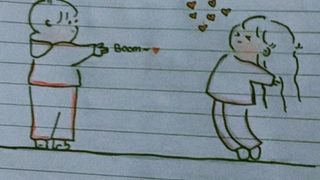 Draw a beautiful young loving couple sketch