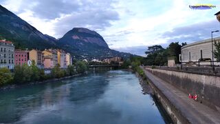 Beautiful view of PARIS with relaxation music use headphone and relax yourself with nature