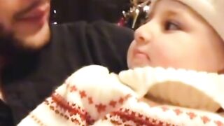 Cutest baby funny reaction