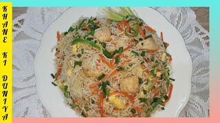 Restaurant Style | Chicken Fried Rice | recipe by khane ki duniya Urdu-Hindi K•K•D