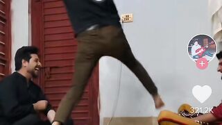 Funny prank with friend